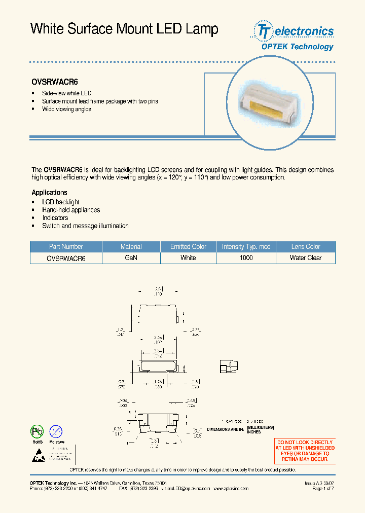 OVSRWACR6_4149719.PDF Datasheet