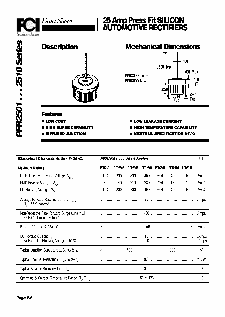 PFR2510_4148770.PDF Datasheet