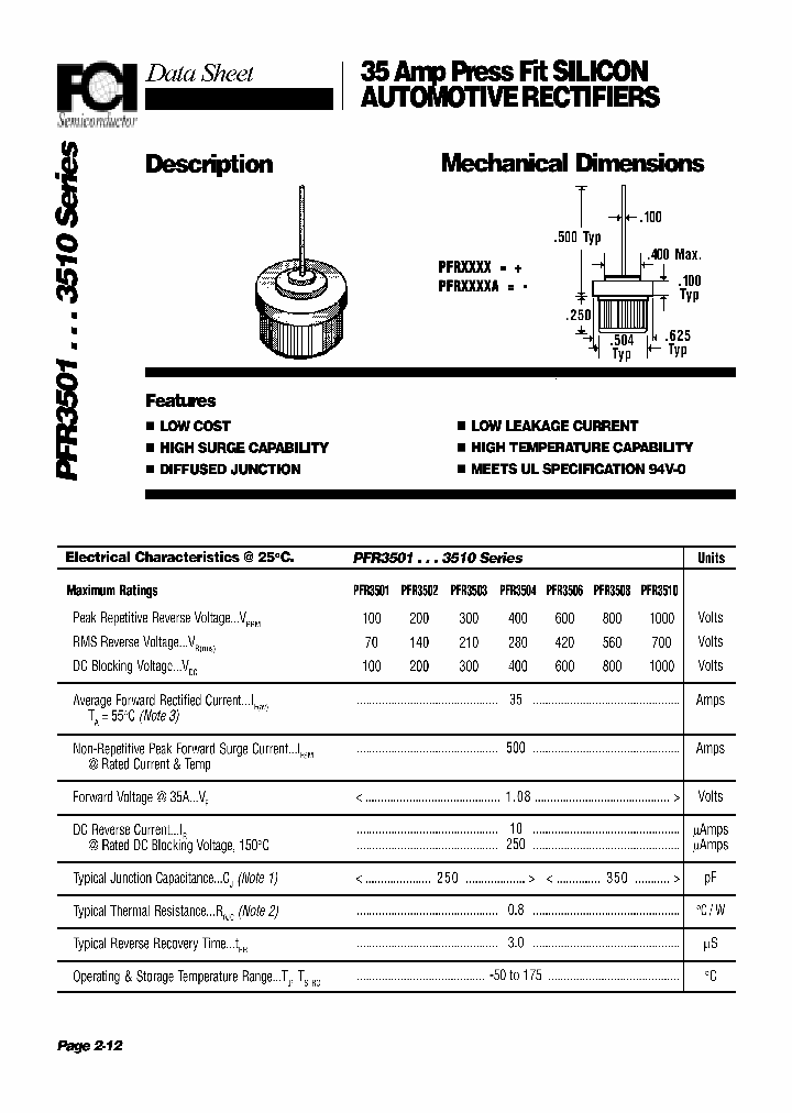 PFR3501_4117641.PDF Datasheet