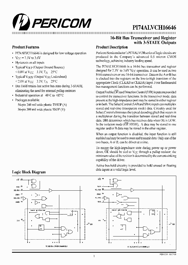 PI74ALVCH16646_4110608.PDF Datasheet