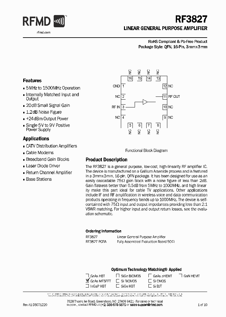 RF3827PCBA_4140725.PDF Datasheet