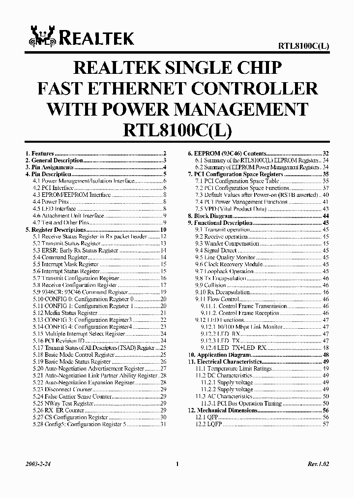 RTL8100CL_4103643.PDF Datasheet