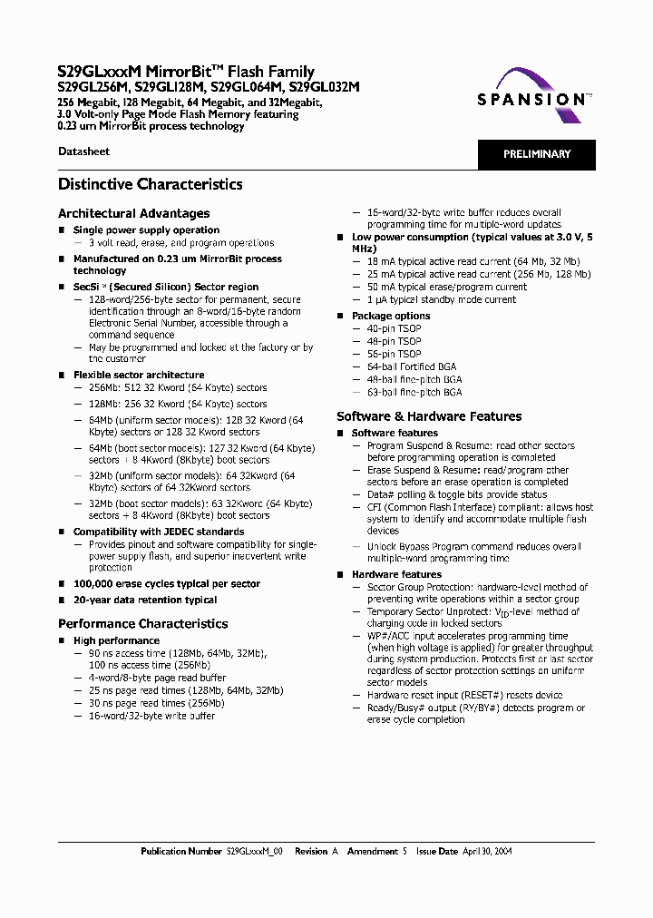 S29GL064M90TFIR00_4109870.PDF Datasheet