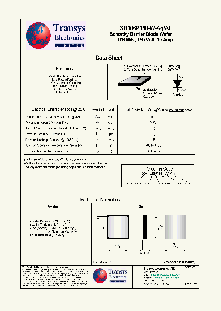 SB106P150-W-AG_4118586.PDF Datasheet