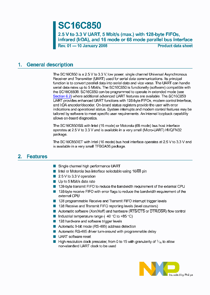SC16C850IET_4129060.PDF Datasheet