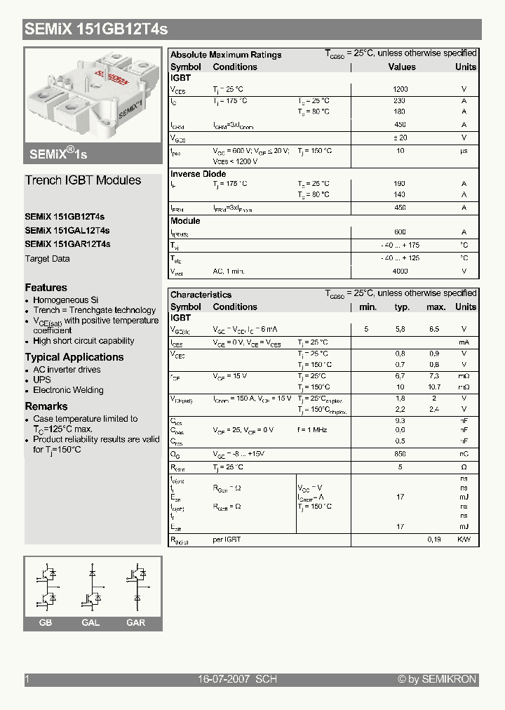 SEMIX151GAL12T4S_4114550.PDF Datasheet