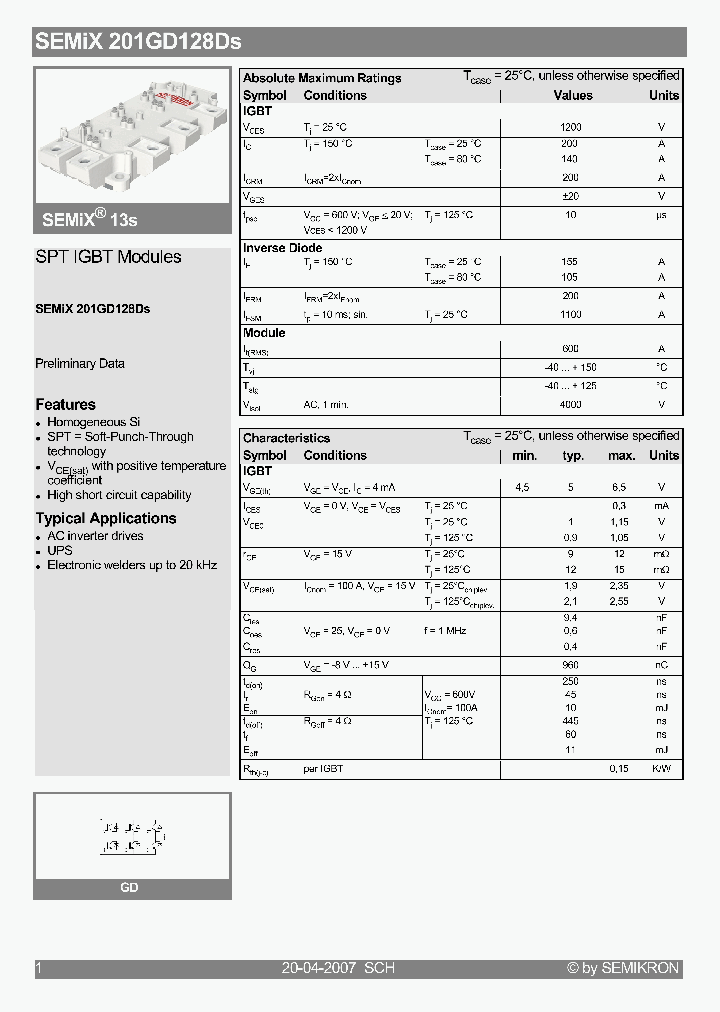SEMIX201GD128DS07_4150069.PDF Datasheet