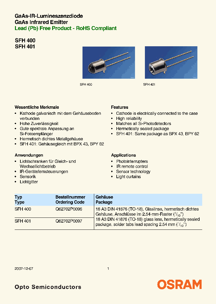 SFH400_4130383.PDF Datasheet
