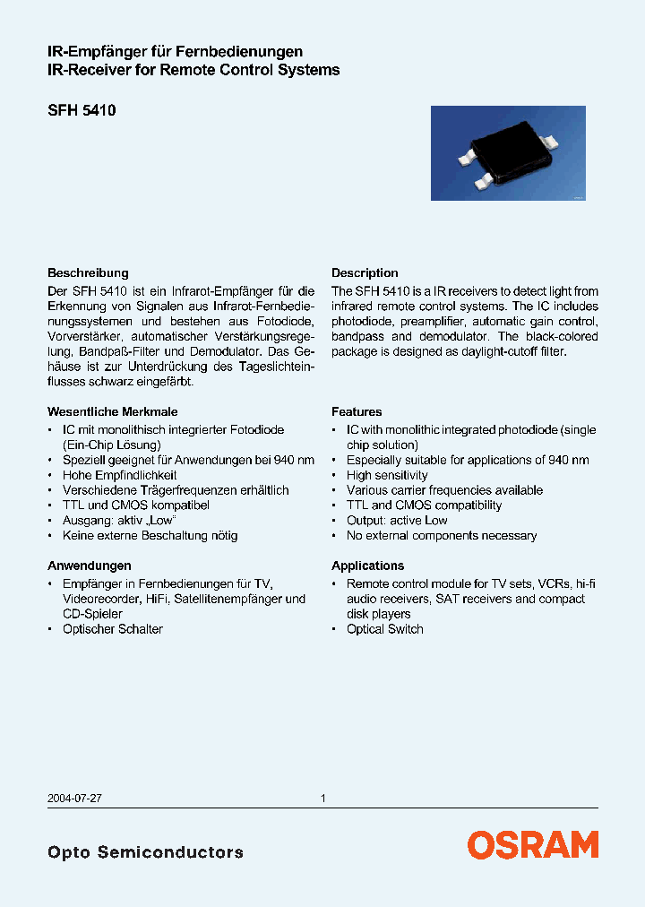 SFH5410_4130374.PDF Datasheet