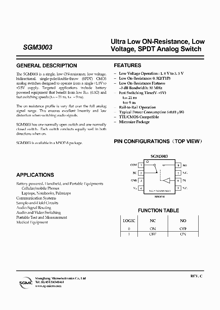 SGM3003XMS_4142624.PDF Datasheet