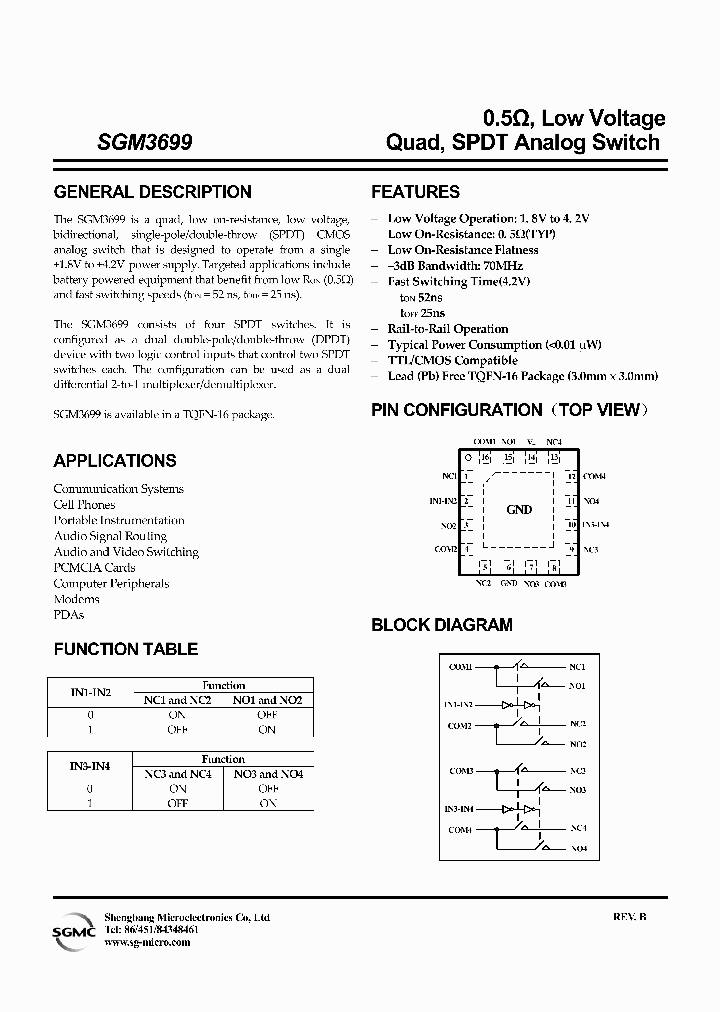 SGM3699YTQ16TR_4142127.PDF Datasheet