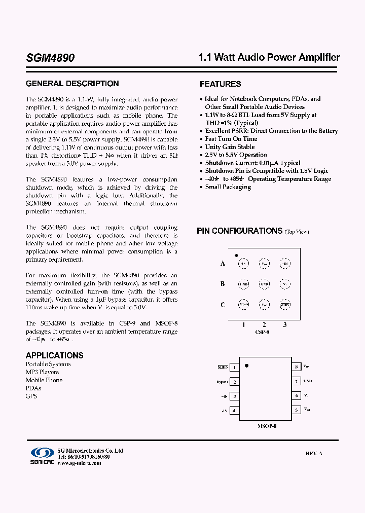 SGM4890YMS_4142114.PDF Datasheet
