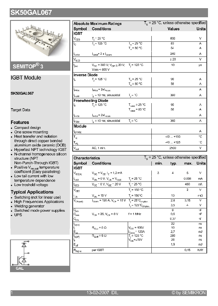 SK50GAL06707_4130774.PDF Datasheet