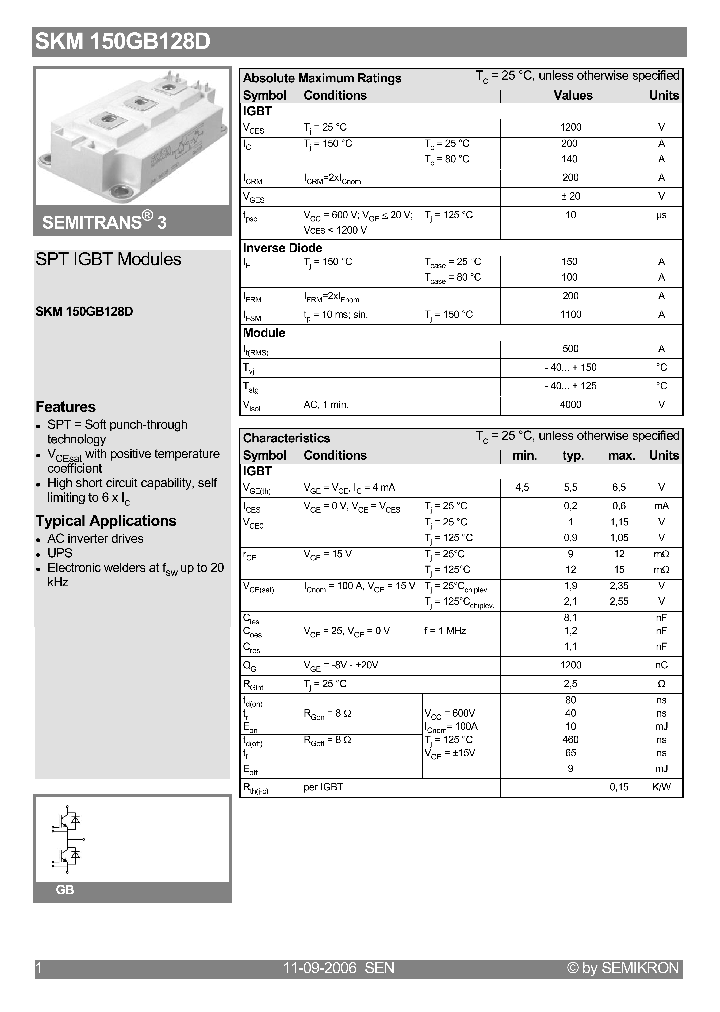 SKM150GB128D_4108117.PDF Datasheet