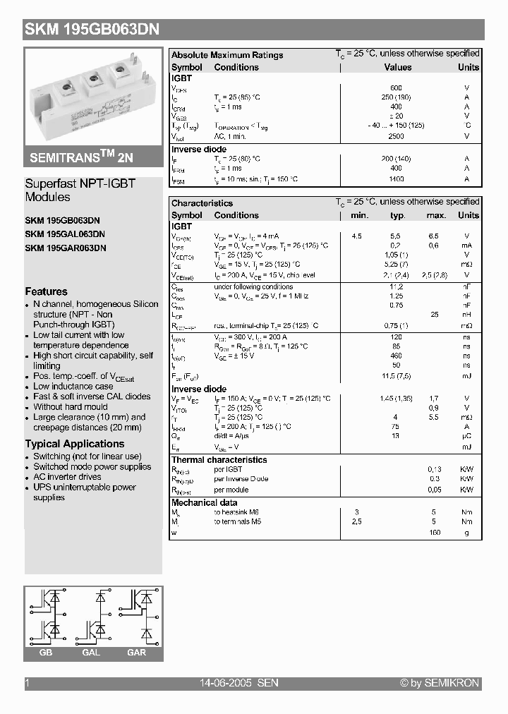 SKM195GB063DN_4110687.PDF Datasheet
