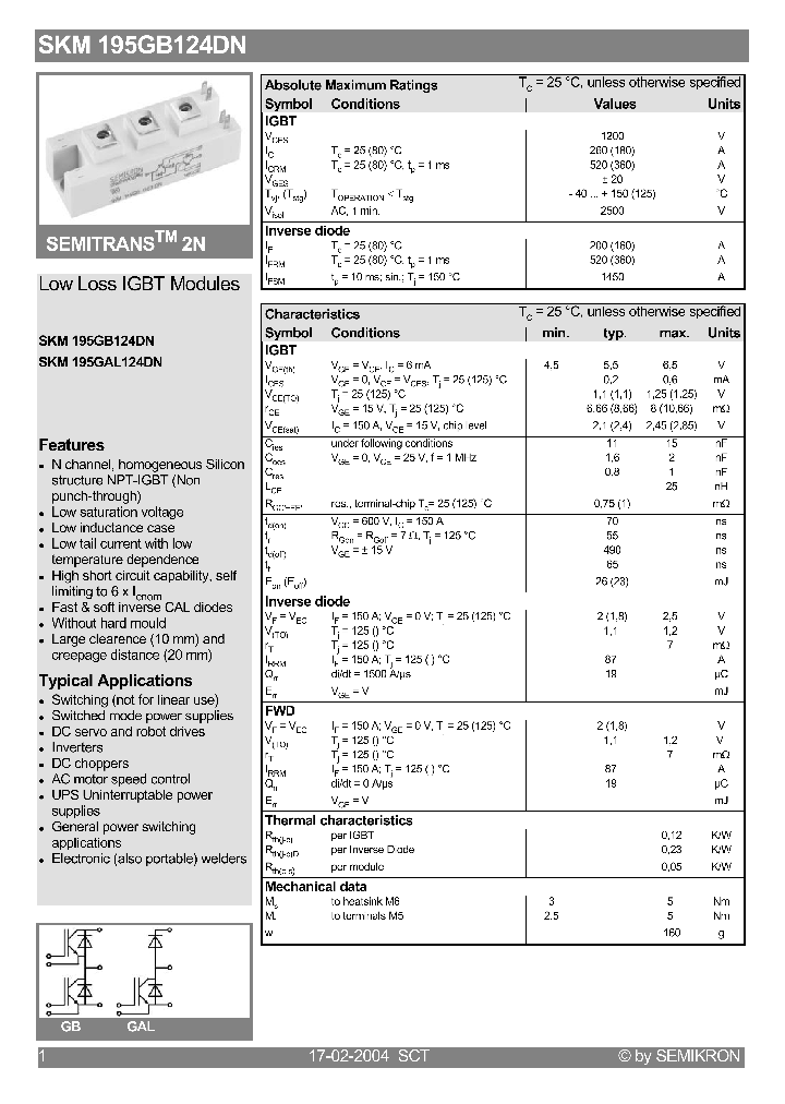 SKM195GAL124DN_4110688.PDF Datasheet
