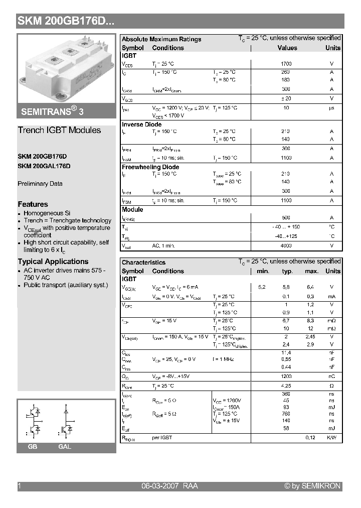 SKM200GAL176D_4099913.PDF Datasheet