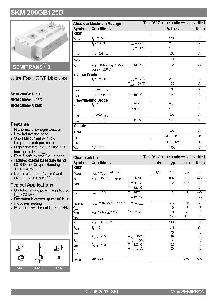 SKM200GB125D06_4099916.PDF Datasheet