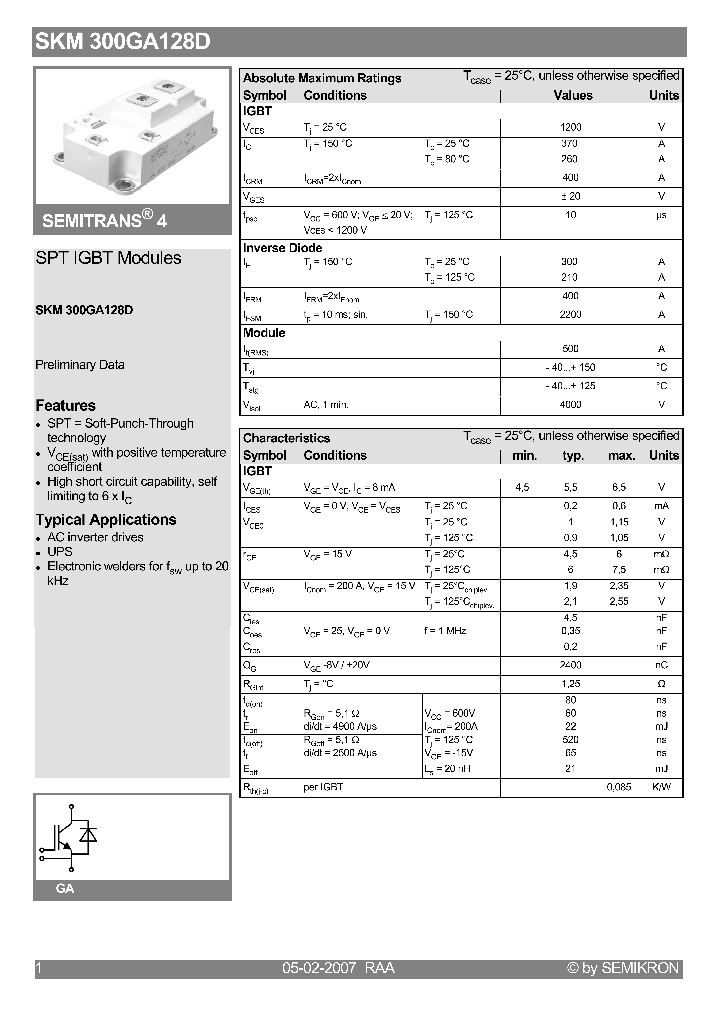 SKM300GA128D_4131289.PDF Datasheet