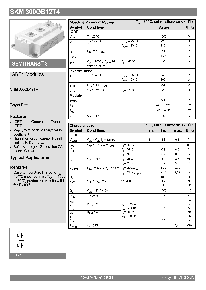 SKM300GB12T4_4130547.PDF Datasheet
