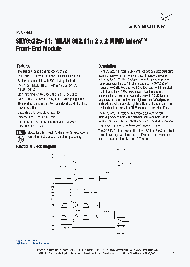 SKY65225-11_4154590.PDF Datasheet