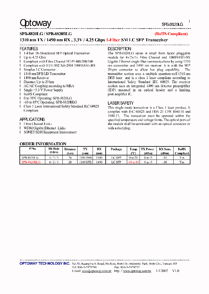 SPB-8820LG_4117430.PDF Datasheet