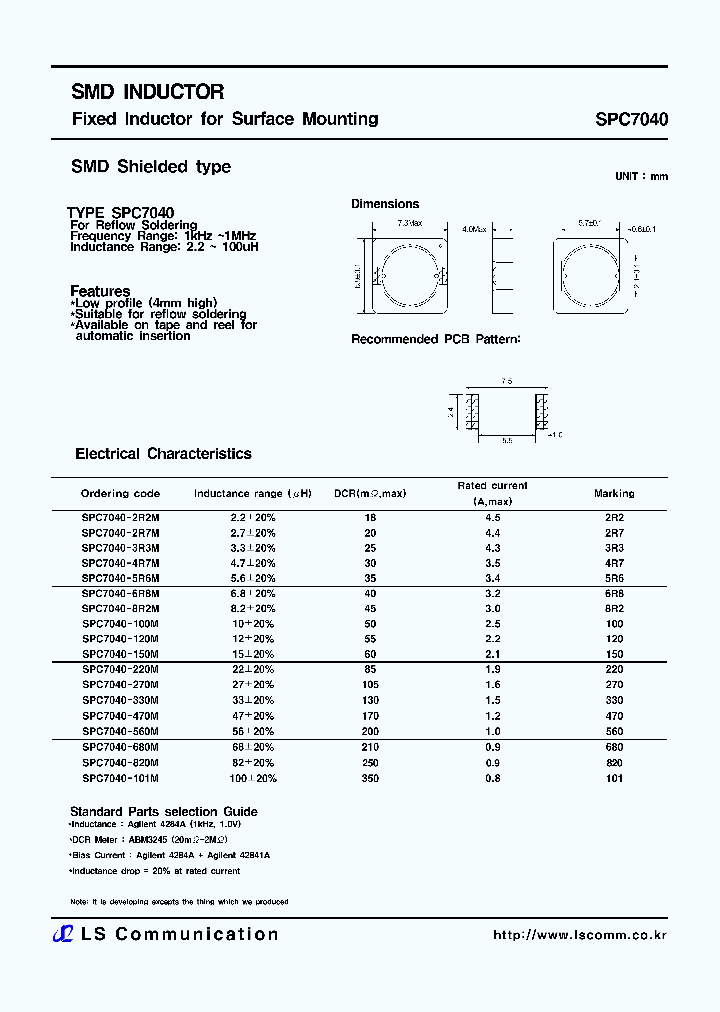 SPC7040_4116823.PDF Datasheet