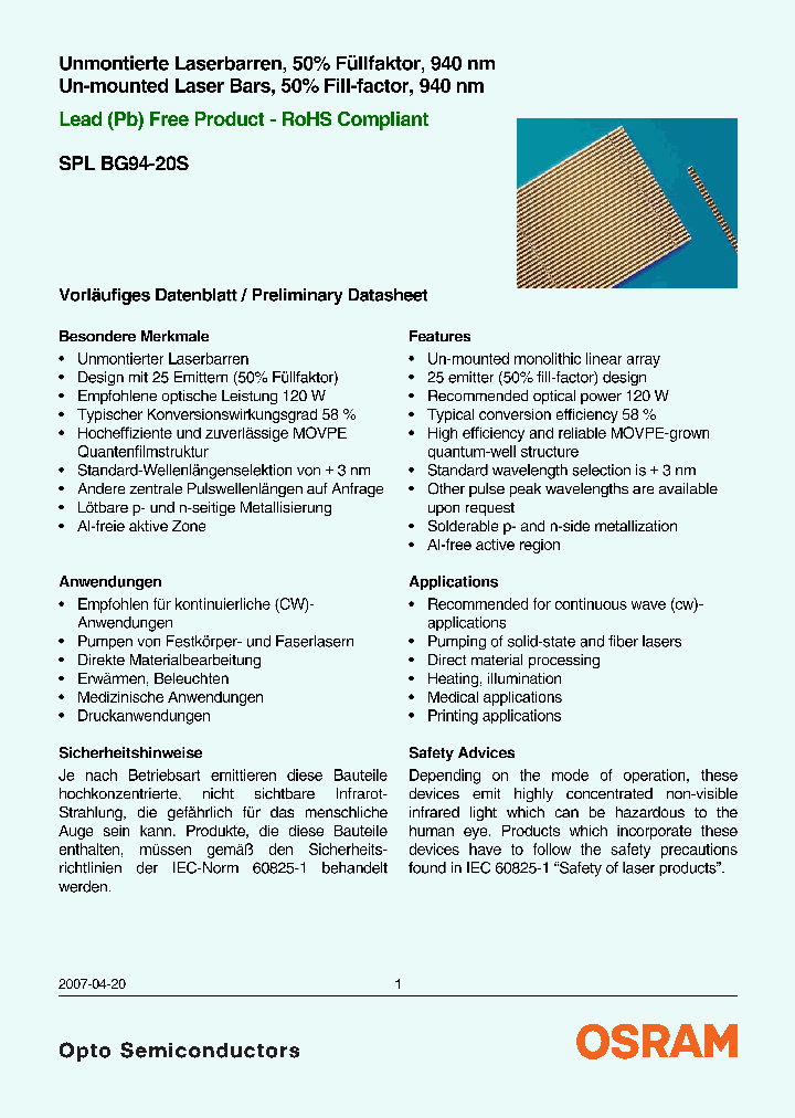 SPLBG94-20S_4114092.PDF Datasheet