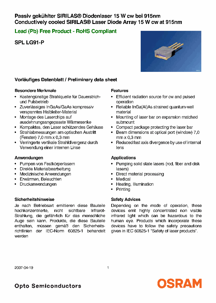 SPLLG91-P_4117107.PDF Datasheet