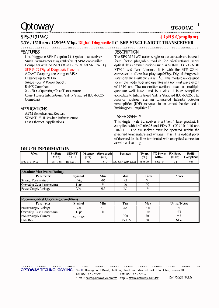 SPS-3131WG_4128710.PDF Datasheet