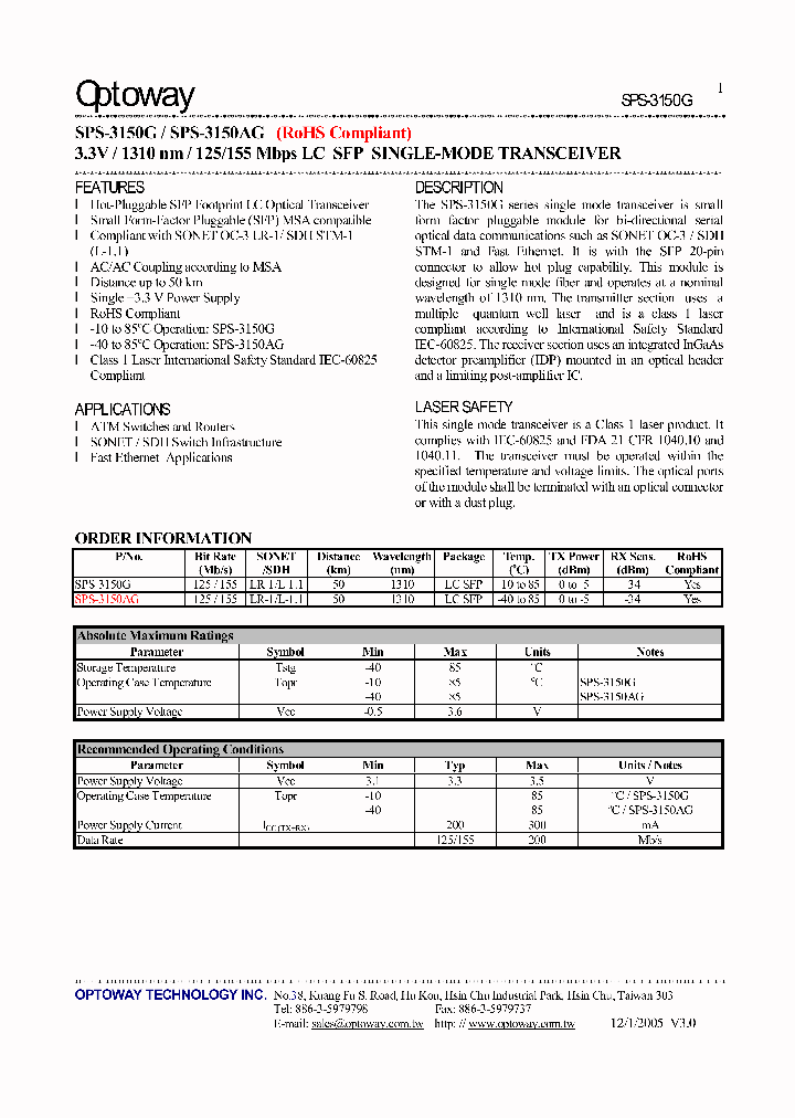 SPS-3150AG_4128707.PDF Datasheet