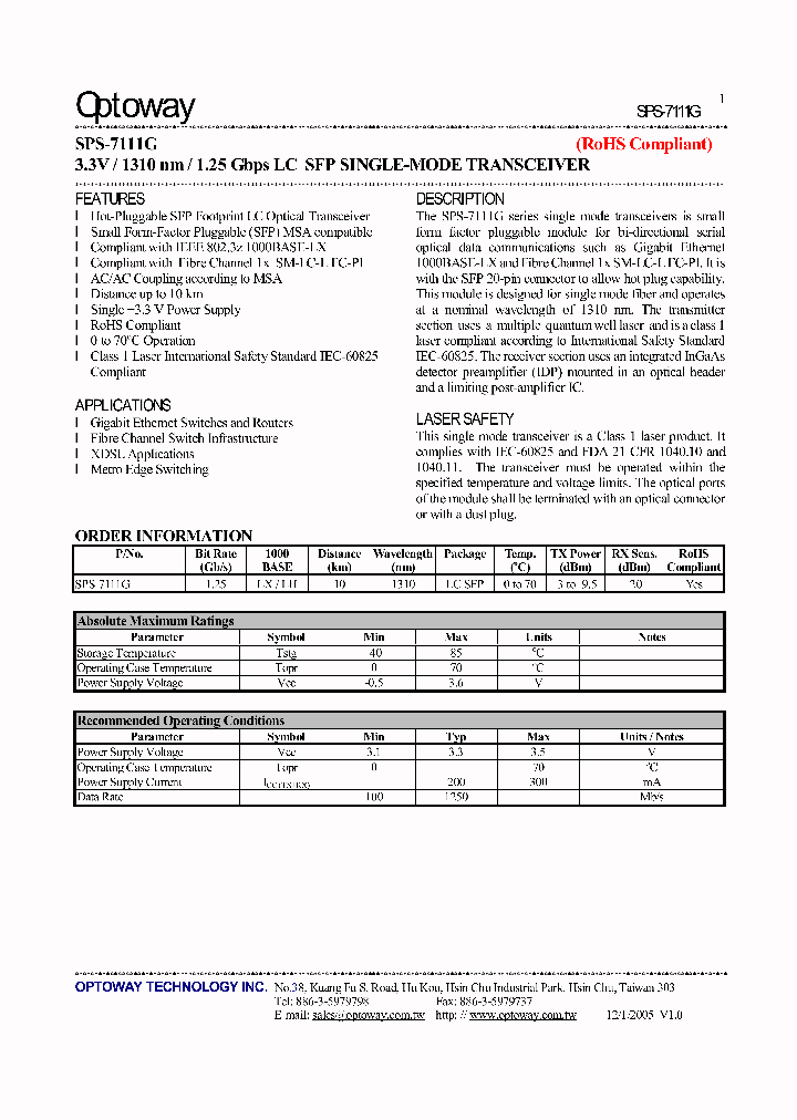 SPS-7111G_4128665.PDF Datasheet