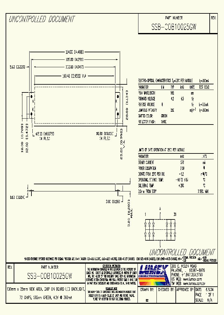 SSB-COB10025GW_4152106.PDF Datasheet