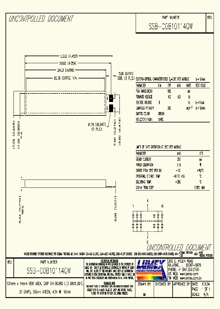 SSB-COB10114GW_4130038.PDF Datasheet