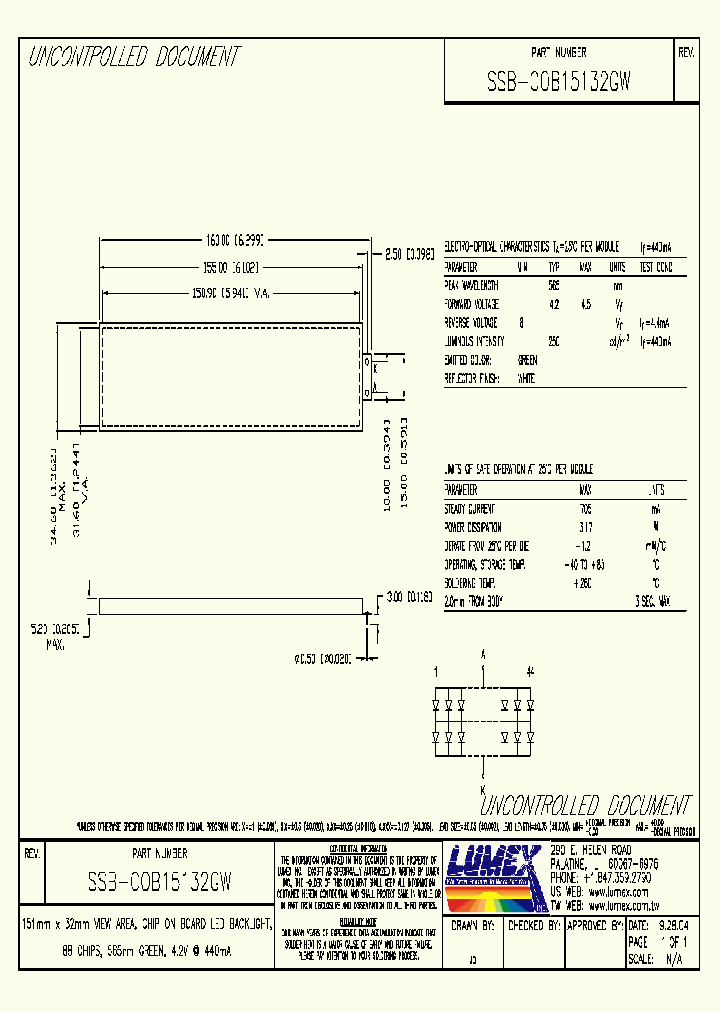 SSB-COB15132GW_4129795.PDF Datasheet