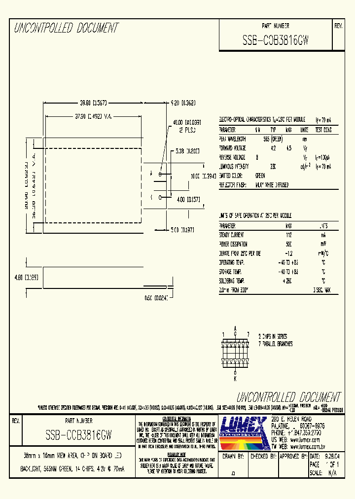SSB-COB3816GW_4130037.PDF Datasheet