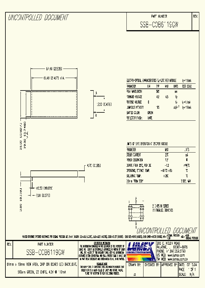 SSB-COB6119GW_4130036.PDF Datasheet