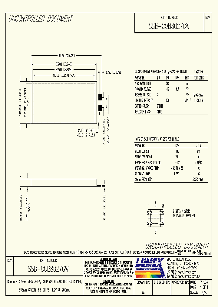 SSB-COB8027GW_4130024.PDF Datasheet