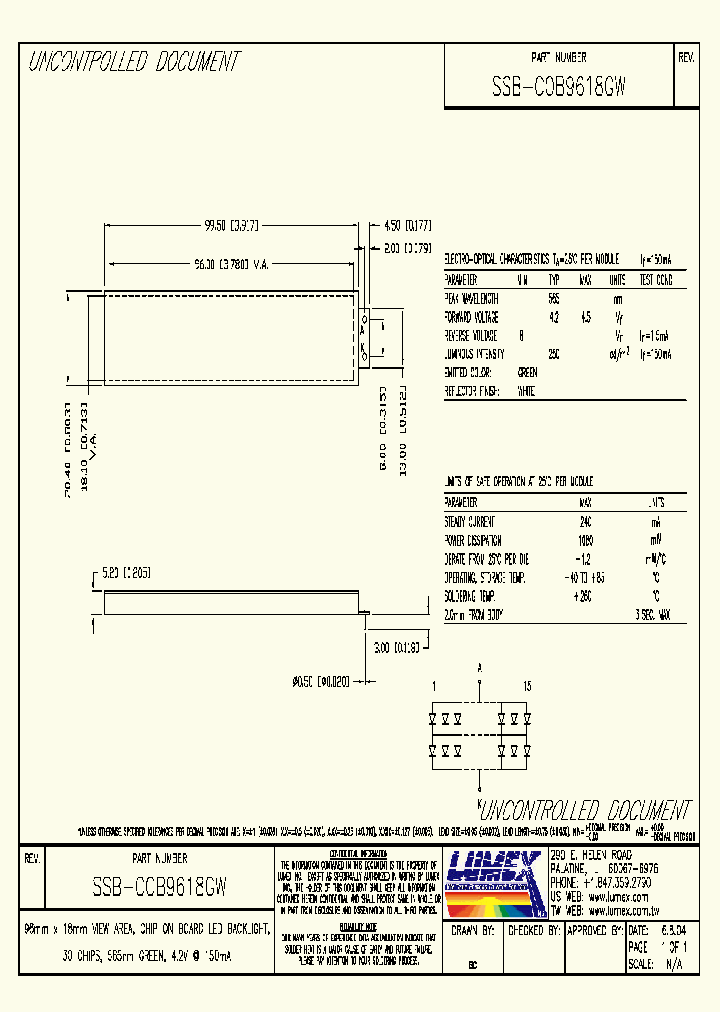SSB-COB9618GW_4130022.PDF Datasheet