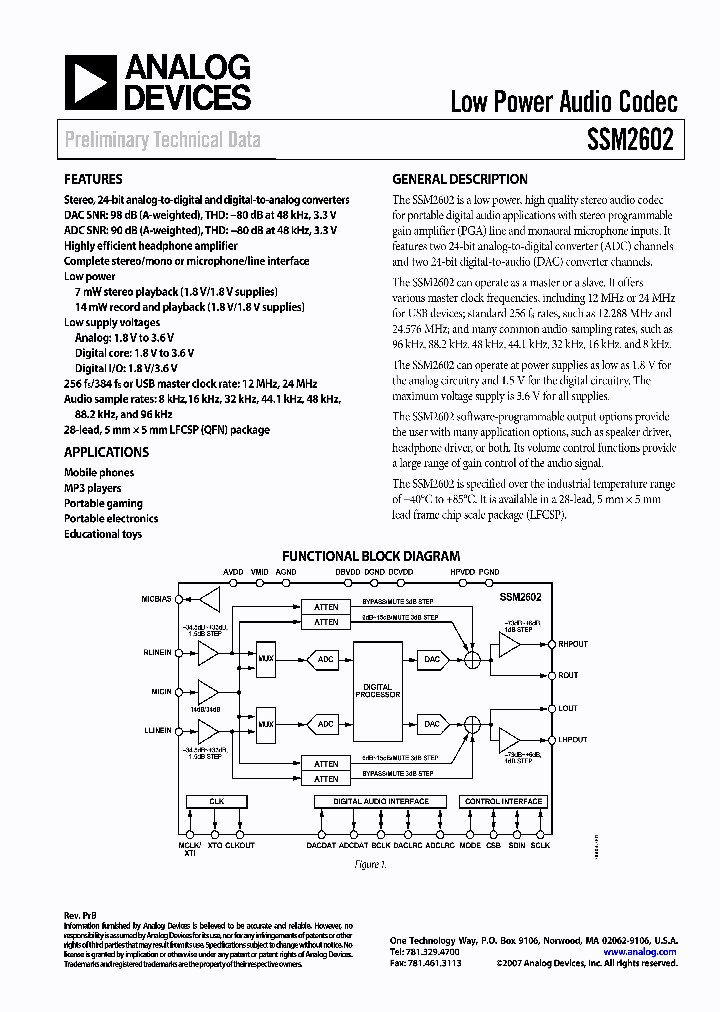 SSM2602_4112980.PDF Datasheet