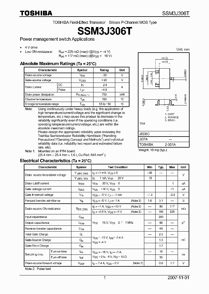 SSM3J306T_4124569.PDF Datasheet