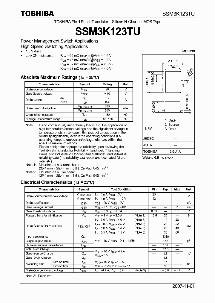 SSM3K123TU_4124547.PDF Datasheet