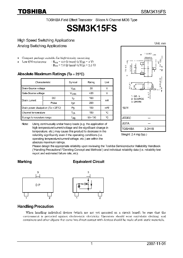 SSM3K15FS07_4124542.PDF Datasheet