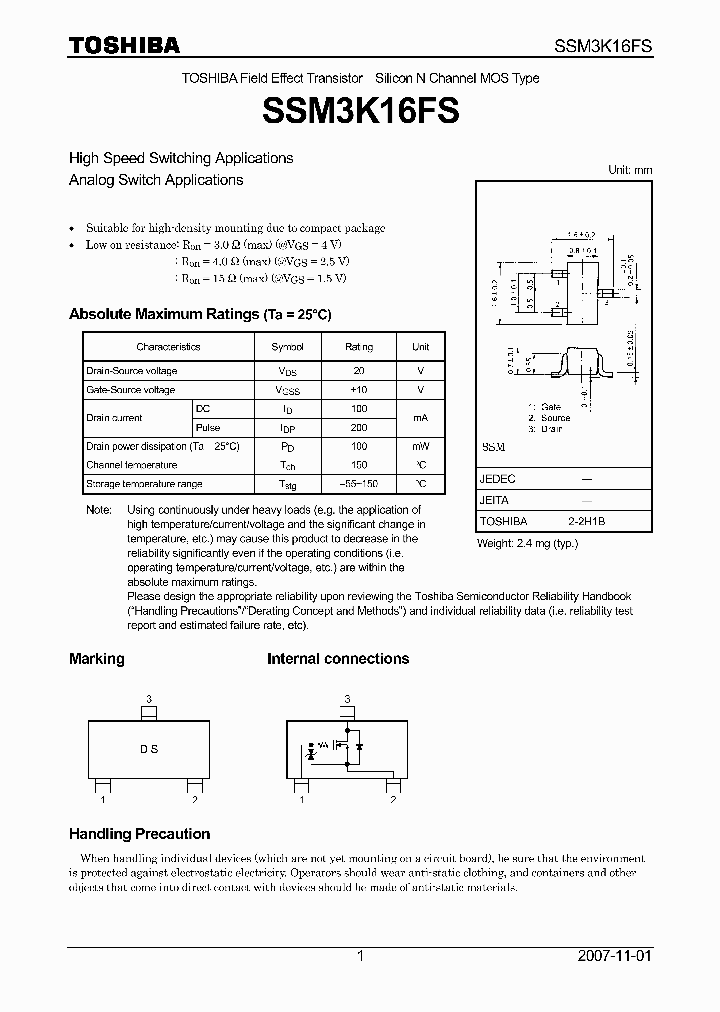 SSM3K16FS_4124534.PDF Datasheet