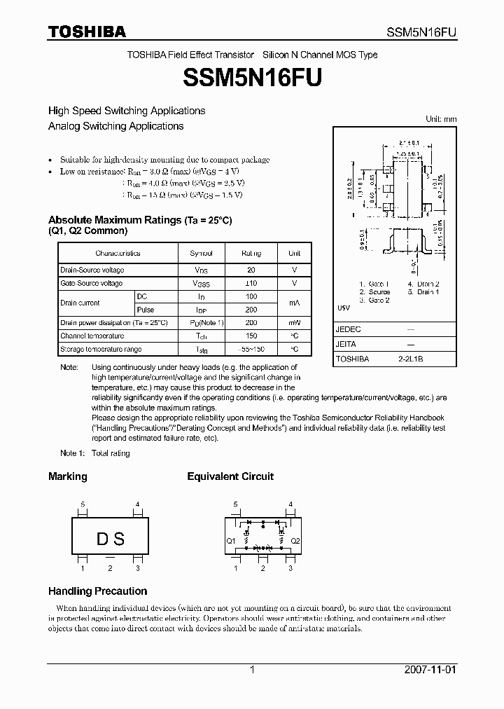 SSM5N16FU_4155819.PDF Datasheet