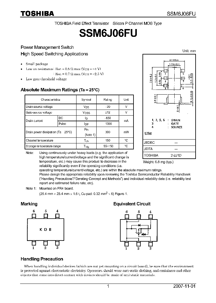 SSM6J06FU07_4134806.PDF Datasheet