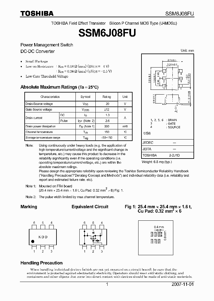 SSM6J08FU07_4134804.PDF Datasheet