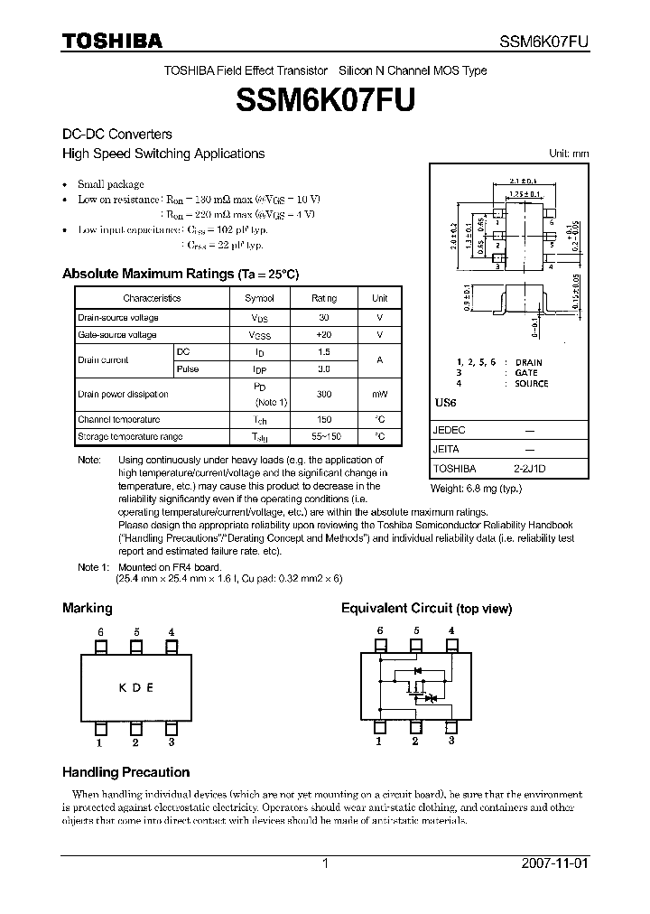 SSM6K07FU07_4134792.PDF Datasheet