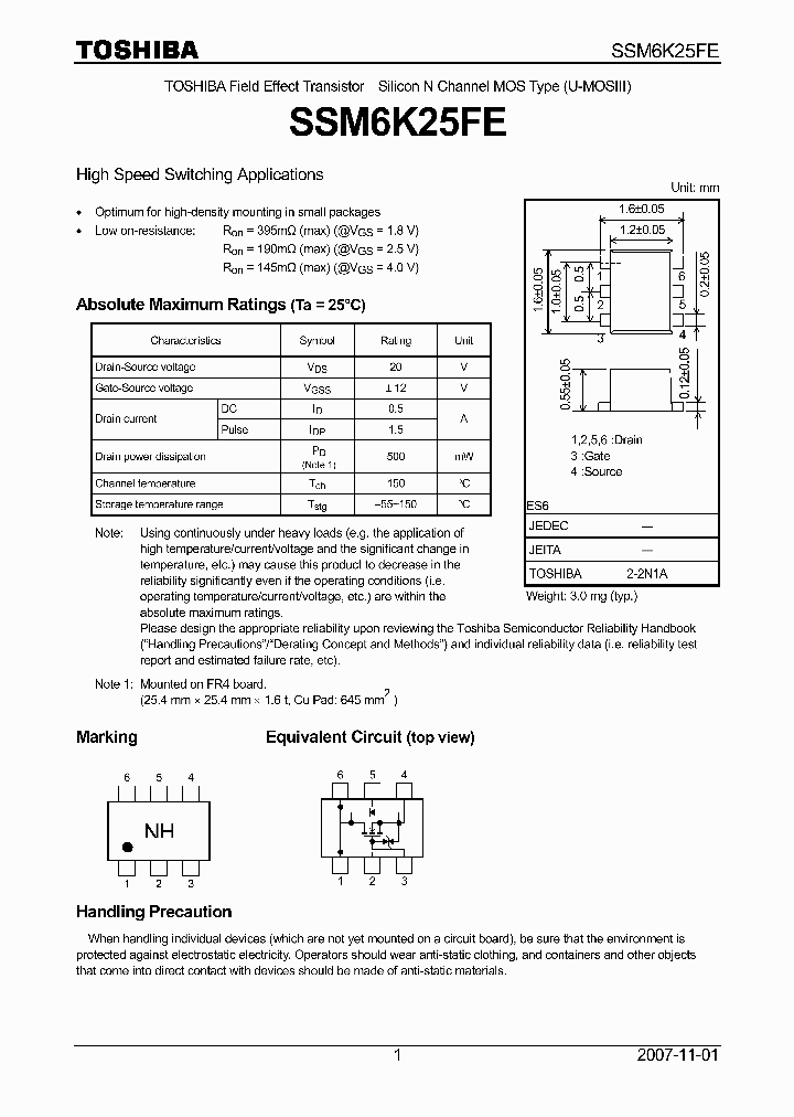 SSM6K25FE_4134783.PDF Datasheet