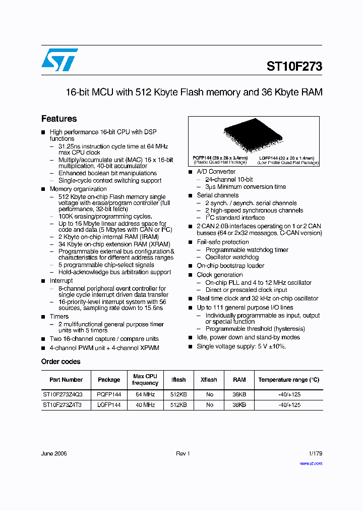 ST10F273Z4Q3_4102279.PDF Datasheet